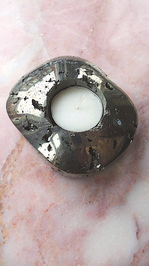 Pyrite Candle Holder