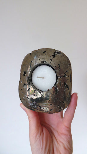 Pyrite Candle Holder