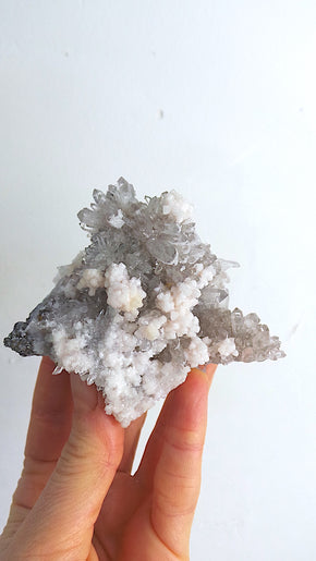 Quartz & Pastel Pink Calcite Cluster