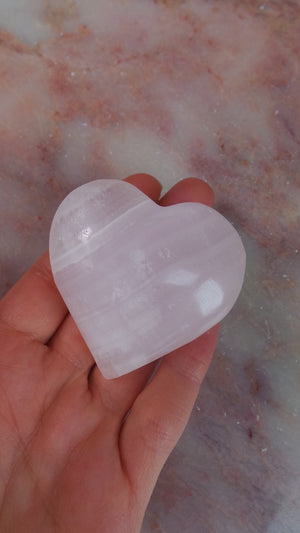 Pink Mangano Calcite Heart