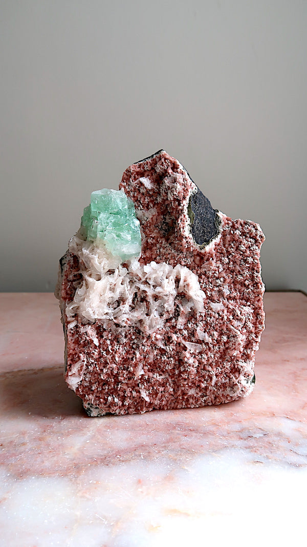Premium Green Apophyllite & Pink Heulandite