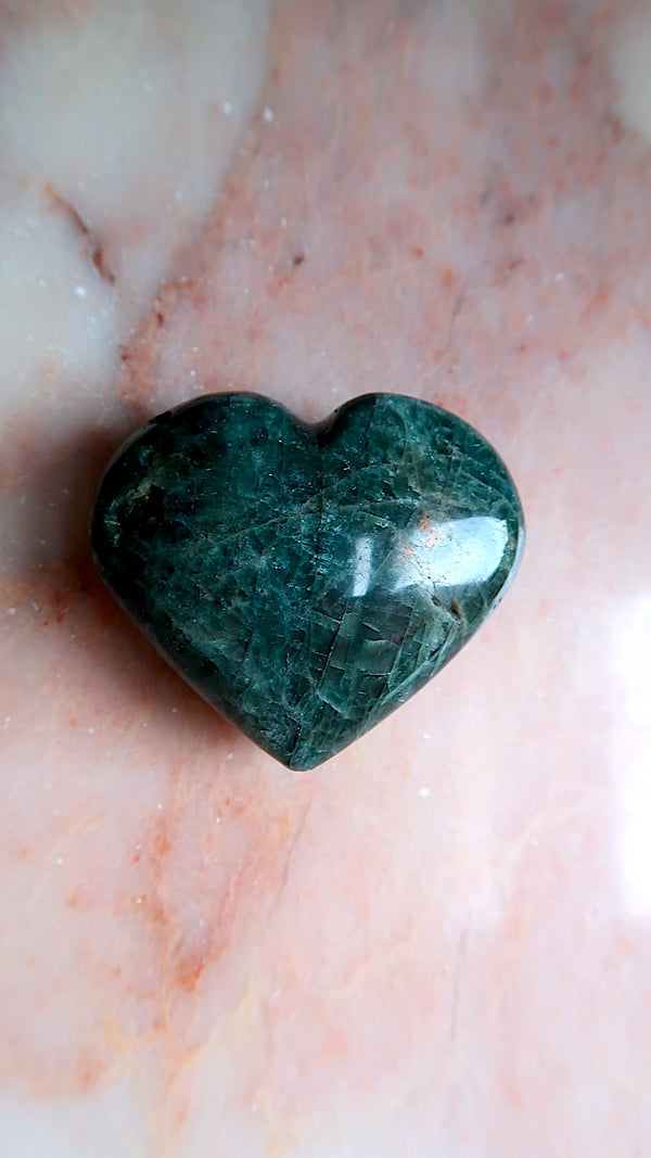 Blue Apatite Heart