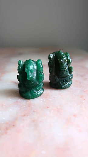 Small Deep Green Aventurine Ganesh