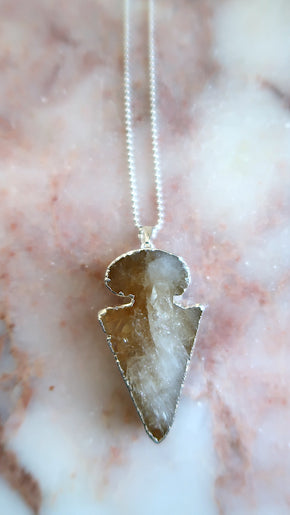 Citrine Arrow Pendent (silver)