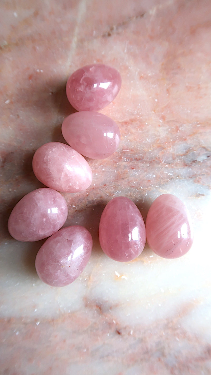 Deep Pink Rose Quartz Eggs