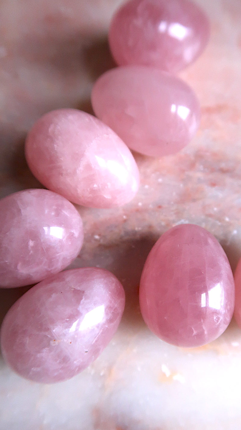 Deep Pink Rose Quartz Eggs