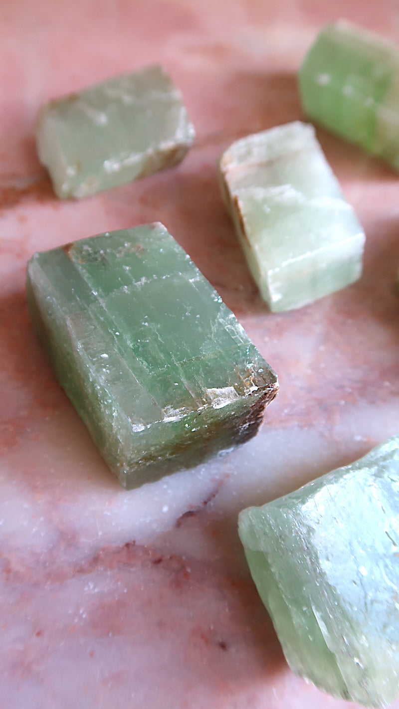 Raw Green Calcite