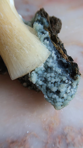 Stilbite & Chalcedony Cluster